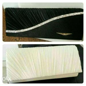 Brand new combo black and white clutch