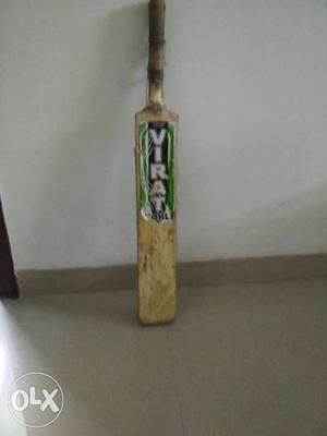 Brown And Green Virat Cricket Bat