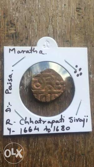 Chhatrpati coin shivrai year is  to 