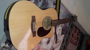 Cutaway Beige Acoustic Guitar