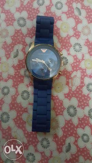 Emporio Armani,chronograph watch,ceramic leather 2yrs and 2