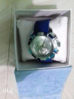 Fitron brand amoled display blue watch just in