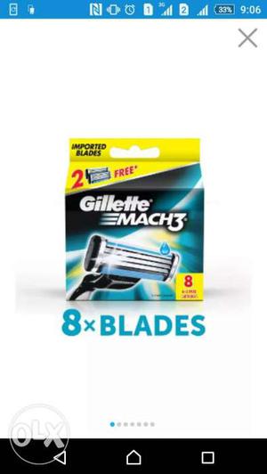 Gillette Mach3 Blade pack of 8 (MRP 840)