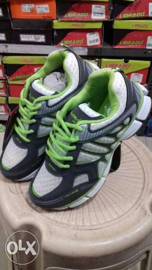 Grey green columbus shoes  size available MRP 