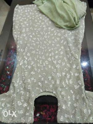 Light green punjabi suit with heavy sequence work