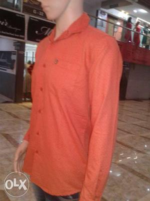 Men's Orange Dress Shirt