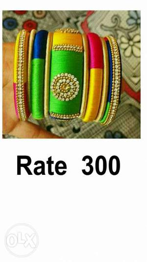 Multi-colored Silk Tread Bracelets