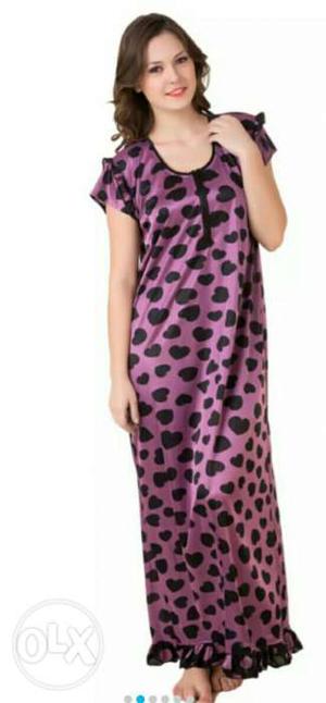 Purple Satin Nighty new.. unused. Fixed Price