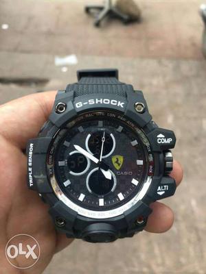 Round Casio G-Shock Chronograph Watch