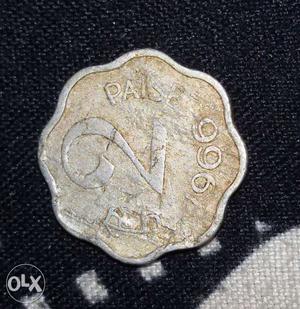 Silver 2 Paise Scallop Coin