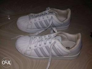 Superstar grey n white and black n white 2 shoes