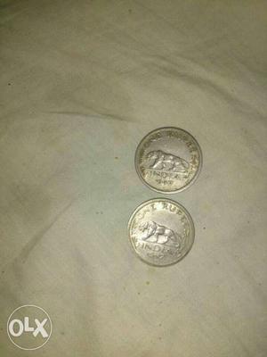 Two british Indian Commemorative Coins of 