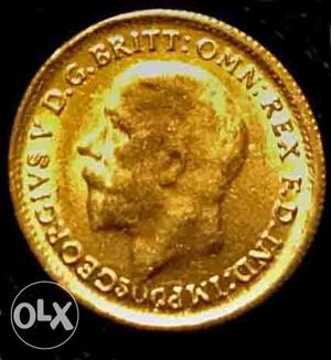 Vintage King George V  Old Gold British Sovereign Coin