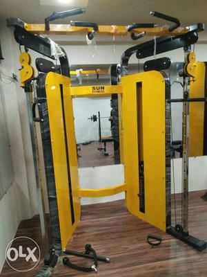Yellow And Black Gym Equipments