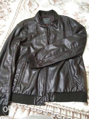 Zara Blackish Brown Leather Jacket