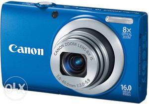16.0 Mega Pixels Blue Canon Compact Camera