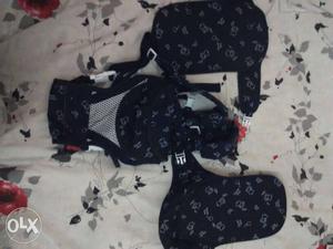 Baby's Black And Gray Carrier With Bag