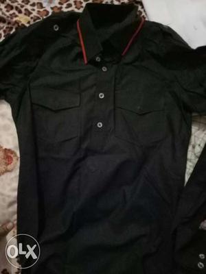 Black pathani suit...
