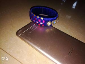 Blue And Pink Silk Thread Bangle