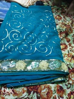 Blue Floral Textile