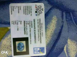 Certificate Of Authenticity Card