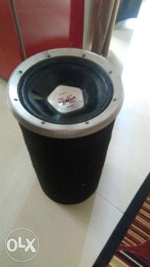 Cylindrical Black And Gray Sony X-plod Subwoofer Speaker
