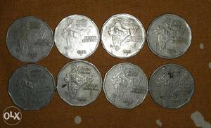 Eight Silver-color Coins
