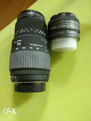 For Nikon DSLR - Sigma  zoom lense and Nikkor 50 mm
