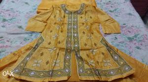 Gray And Brown Floral Traditional Dress