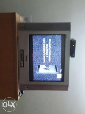 Grey CRT Television