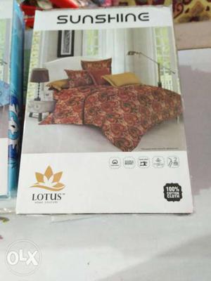 Latest Lotus sunshine double bed Bedsheets at