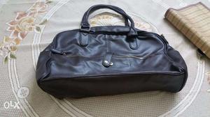 Leather small travel bag