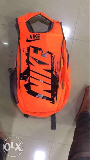 Orange And Black Nike Backpack