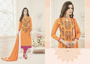 Orange And Pink Salwar Kameez Traditional Dress