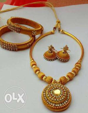 Orange Jewelry Set