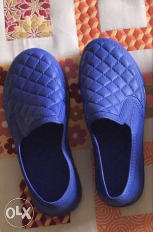 Quilted Purple Slip-on Shoes