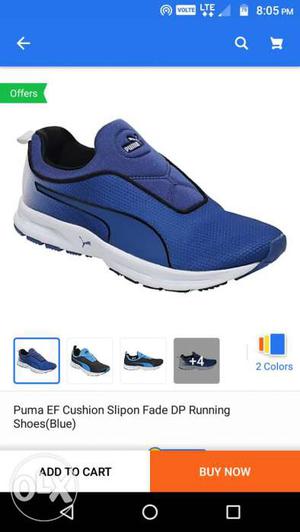 Unpaired Blue And White Puma Running Shoe Screenshot