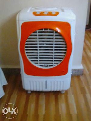 White And Orange Evaporative Air Cooler