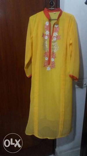 Yellow Floral Traditional Dress