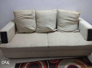 11 month old White Fabric 2-seat Sofa