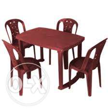 7 chair & 3 folding table new condition only rs
