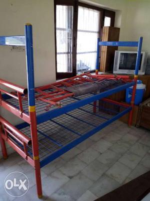 Blue And Red Steel Bunk Bed