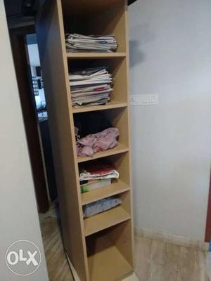 Book rack with dimensions 15.5w, 20d and 74h