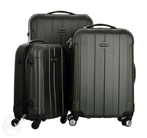 Brand new Three Black Hard-shell Rolling Luggage Bags