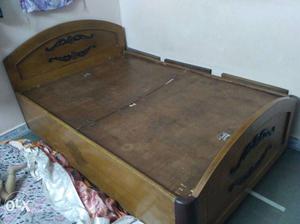 Brown Wooden Bed Frame