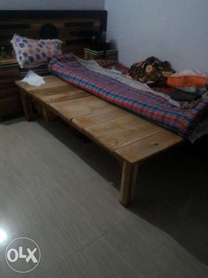 Brown Wooden Bed chouki