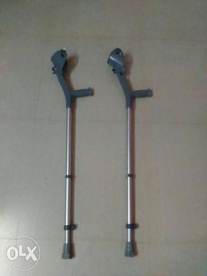 Gray Arm Crutches