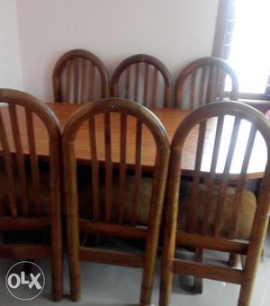 High quality wooden dining table with 6 seaters
