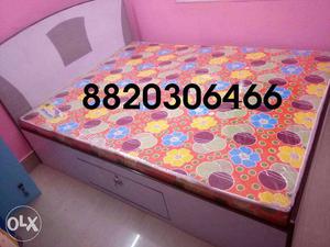Orange, Brown And Yellow Floral Bed Mattress