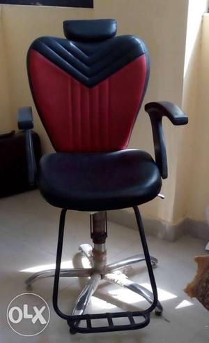 Parlour Black And Red Leather Armchair